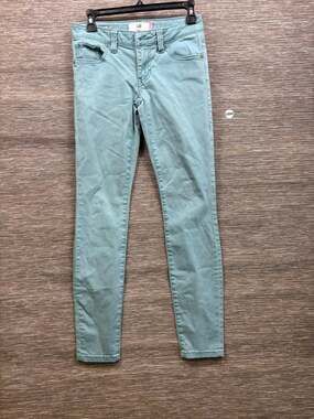 CAbi Jeans Womens 0 Green Mid Rise Skinny Stretch Denim Pants Style 5169